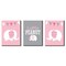 Big Dot of Happiness Pink Elephant - Baby Girl Nursery Wall Art and Kids Room Decorations - Gift Ideas - 7.5 x 10 inches - Set of 3 Prints